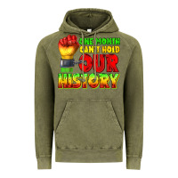 Vintage Olive one month cant hold our history juneteenth Vintage Hoodie - texasbilliewilder
