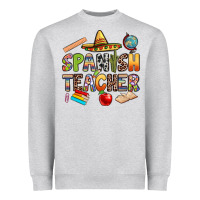 Heather Grey spanish teacher Heavyweight Sweatshirt - texasbilliewilder