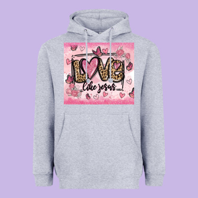 Love Like Jesus Heavyweight Hoodie Designed By Maliassmallbusiness