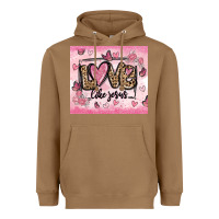 Toasted Coconut love like jesus Heavyweight Hoodie - MaliasSmallBusiness
