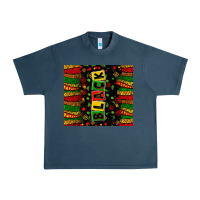 Midnight Navy Black license letters  juneteenth Urban Heavy Tee - Zillion Design Studio
