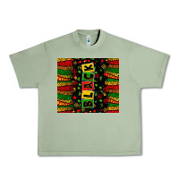 Oil Green Black license letters  juneteenth Urban Heavy Tee - Zillion Design Studio