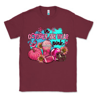 Burgundy in october we wear pink american football Classic Tee - AdoDesignShop