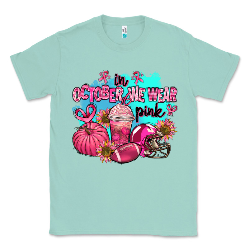 In October We Wear Pink American Football Classic Tee by AdoDesignShop | Teevron