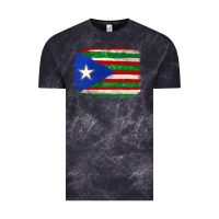 Cloud Black Mexico and Puerto Rico Flag Vintage Tee - texasbilliewilder