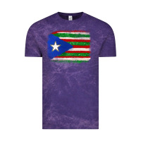 Cloud Purple Mexico and Puerto Rico Flag Vintage Tee - texasbilliewilder