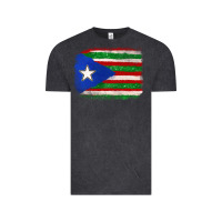 Vintage Black Mexico and Puerto Rico Flag Vintage Tee - texasbilliewilder