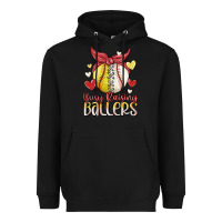 Black busy raising ballers Heavyweight Hoodie - MaliasSmallBusiness
