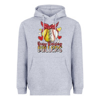 Heather Grey busy raising ballers Heavyweight Hoodie - MaliasSmallBusiness