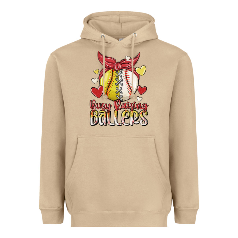 Busy Raising Ballers Heavyweight Hoodie by MaliasSmallBusiness | Teevron