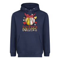 Navy busy raising ballers Heavyweight Hoodie - MaliasSmallBusiness