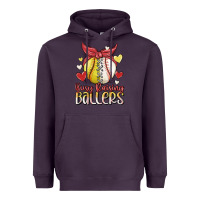 Plum busy raising ballers Heavyweight Hoodie - MaliasSmallBusiness