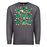 Charcoal Heather teacher st patrick day clovers Premium Sweatshirt - MaliasSmallBusiness