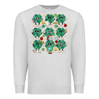 Dove Grey teacher st patrick day clovers Premium Sweatshirt - MaliasSmallBusiness