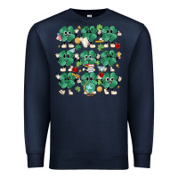 Navy teacher st patrick day clovers Premium Sweatshirt - MaliasSmallBusiness