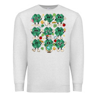 Oatmeal Heather teacher st patrick day clovers Premium Sweatshirt - MaliasSmallBusiness