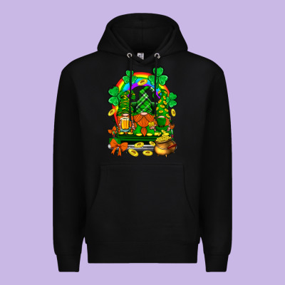 St. Patricks Gnomes Truck With Rainbow Premium Hoodie Designed By Bundleandbundleshop