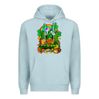 Blue Mist st. patricks gnomes truck with rainbow Premium Hoodie - BundleAndBundleShop
