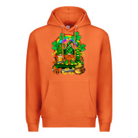 Carrot st. patricks gnomes truck with rainbow Premium Hoodie - BundleAndBundleShop