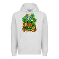 Dove Grey st. patricks gnomes truck with rainbow Premium Hoodie - BundleAndBundleShop