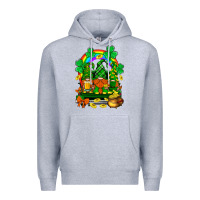 Heather Grey st. patricks gnomes truck with rainbow Premium Hoodie - BundleAndBundleShop