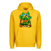 Lemon st. patricks gnomes truck with rainbow Premium Hoodie - BundleAndBundleShop
