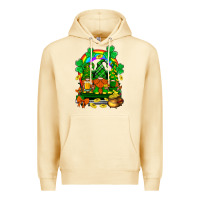 Pina Colada st. patricks gnomes truck with rainbow Premium Hoodie - BundleAndBundleShop