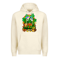 Sandshell st. patricks gnomes truck with rainbow Premium Hoodie - BundleAndBundleShop