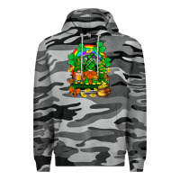 Slate Camo st. patricks gnomes truck with rainbow Premium Hoodie - BundleAndBundleShop