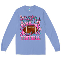 Colony Blue in october we wear pink and watch football Long Sleeve Tee - AdoDesignShop