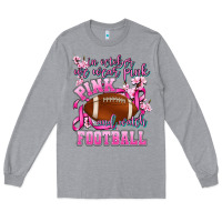 Heather Grey in october we wear pink and watch football Long Sleeve Tee - AdoDesignShop