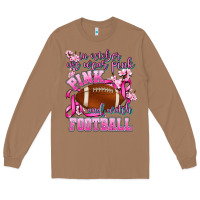 Toasted Coconut in october we wear pink and watch football Long Sleeve Tee - AdoDesignShop