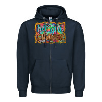 Navy hot girl summer Zipper Hoodie - Artiststas
