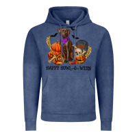 Vintage Denim Happy howl o ween Vintage Hoodie - RanaPortraitStore