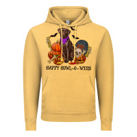 Vintage Mustard Happy howl o ween Vintage Hoodie - RanaPortraitStore