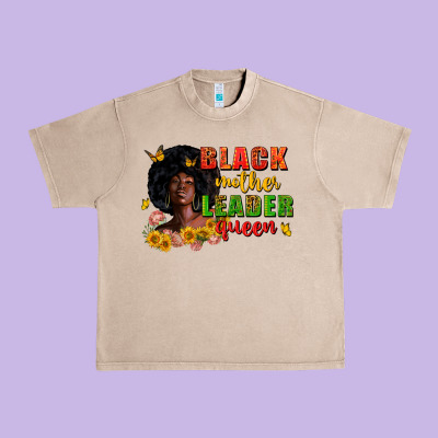 Black Mother Leader Queen Juneteenth Urban Heavy Tee Designed By Zillion Design Studio