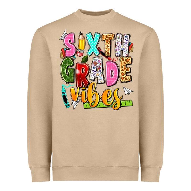 Sixth Grade Vibes Heavyweight Sweatshirt by texasbilliewilder | Teevron
