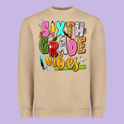 Sixth Grade Vibes Heavyweight Sweatshirt Designed By Texasbilliewilder
