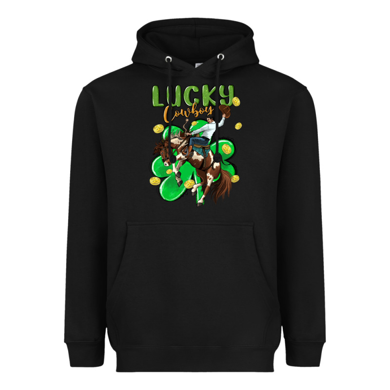 Lucky Cowboy Heavyweight Hoodie by MaliasSmallBusiness | Teevron