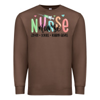 Chestnut coffee scrubs rubber gloves nurse Premium Sweatshirt - MaliasSmallBusiness