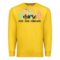 Lemon coffee scrubs rubber gloves nurse Premium Sweatshirt - MaliasSmallBusiness