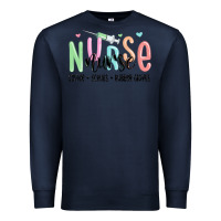 Navy coffee scrubs rubber gloves nurse Premium Sweatshirt - MaliasSmallBusiness