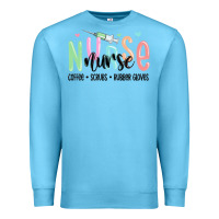 Ocean Blue coffee scrubs rubber gloves nurse Premium Sweatshirt - MaliasSmallBusiness
