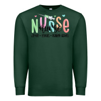 Sports Green coffee scrubs rubber gloves nurse Premium Sweatshirt - MaliasSmallBusiness