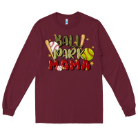 Burgundy ballpark mama Long Sleeve Tee - JahusDesignShop