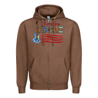Chestnut freedom rocks with guitar Zipper Hoodie - Artiststas