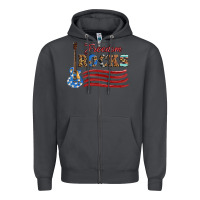 Smoke freedom rocks with guitar Zipper Hoodie - Artiststas