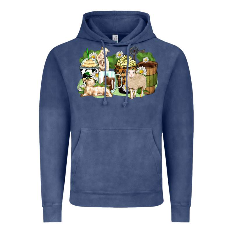 Sheep Coffee Cups Vintage Hoodie by Zillion Design Studio | Teevron
