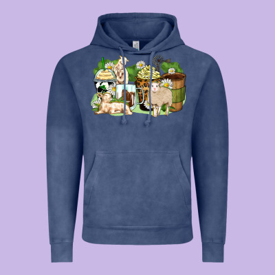 Sheep Coffee Cups Vintage Hoodie Designed By Zillion Design Studio