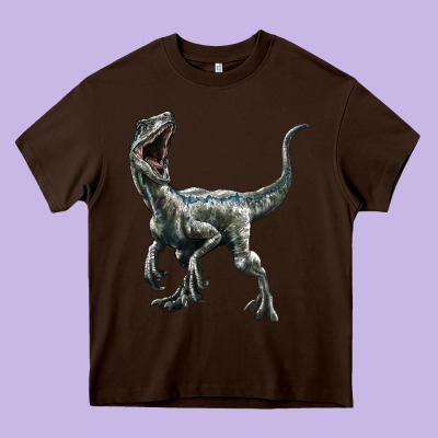 Velociraptor Heavy Core Tee Designed By Lillyallendesigns